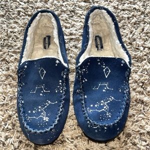 Lands End slippers, Size: 8, Color: dark blue (constellations edition)